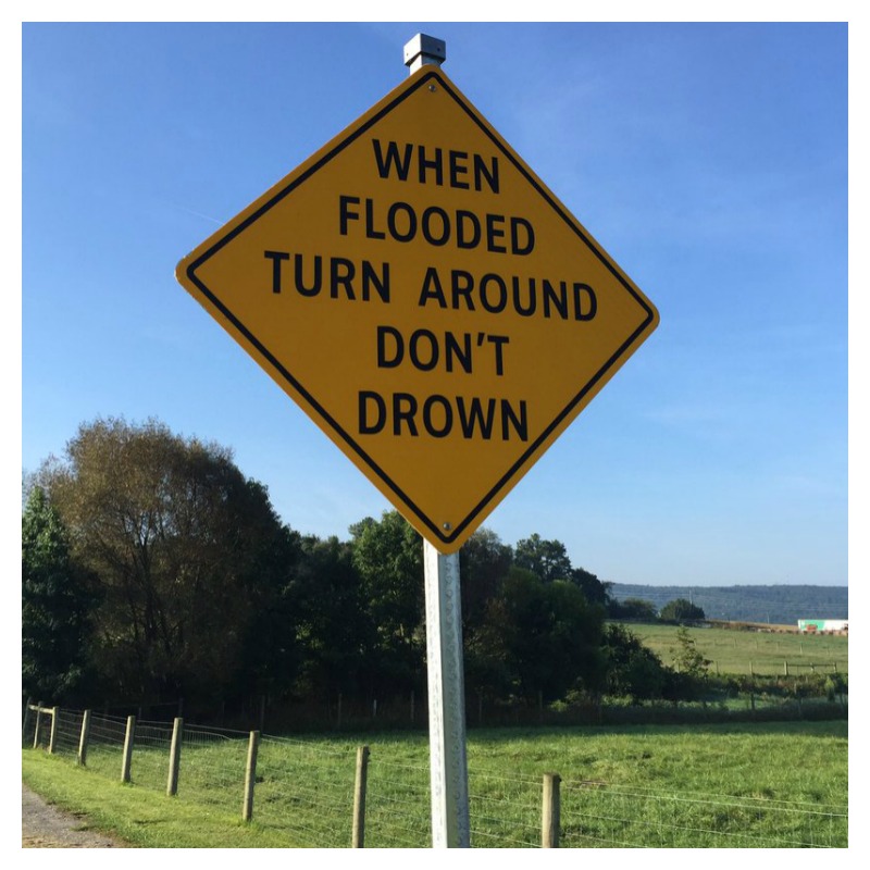 Warning Signs Flood