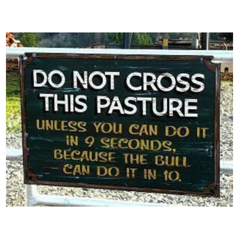 Warning Signs Pasture