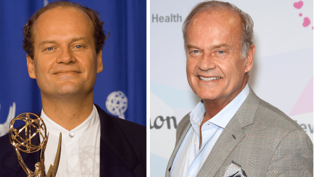 Kelsey Grammer pictured in 1995 and 2020
