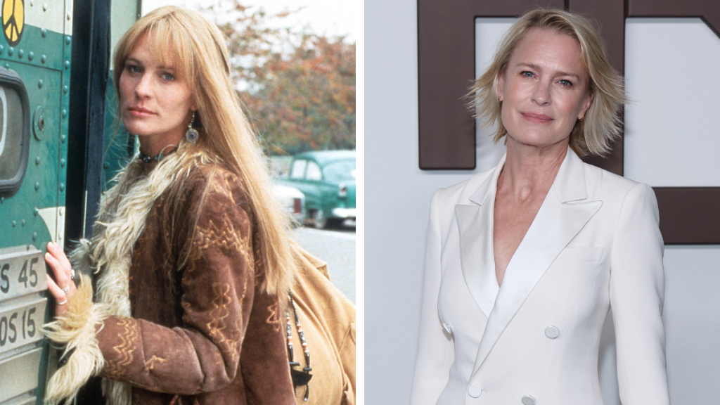 Robin Wright in 1994 and 2023