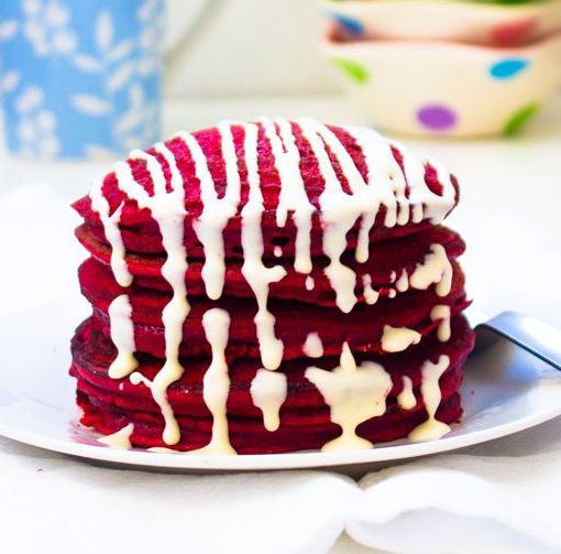 Cake Batter Red Velvet Pancake
