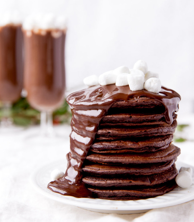 Hot Chocolate Pancakes