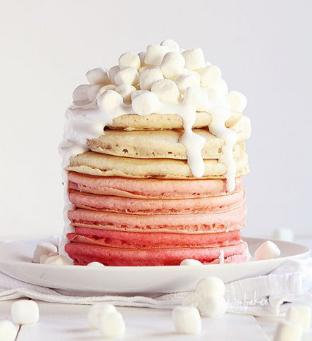 Ombre Pancakes Marshmallow Frosting