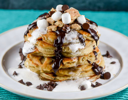 Smores Chocolate Chip Pancake