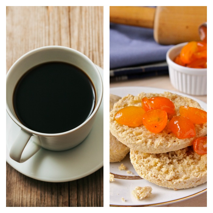 Black Coffee English Muffin Tomatoes