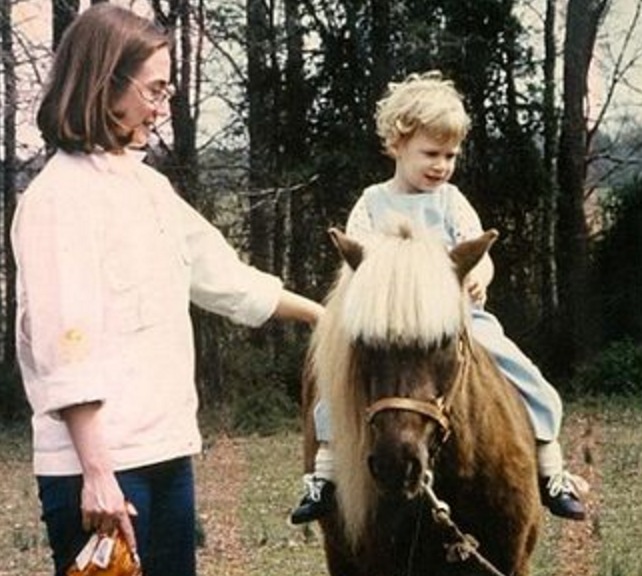 First Ladies As Moms Hillary Chelsea Horse