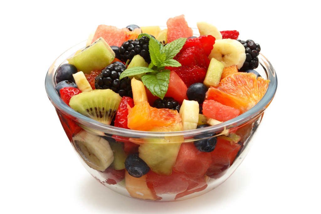 Fruit Salad With Blueberries Banana Watermelon