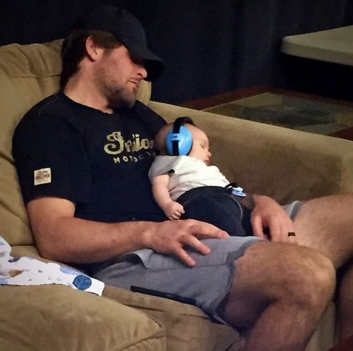 Fisher And Isaiah Asleep Nov 2015