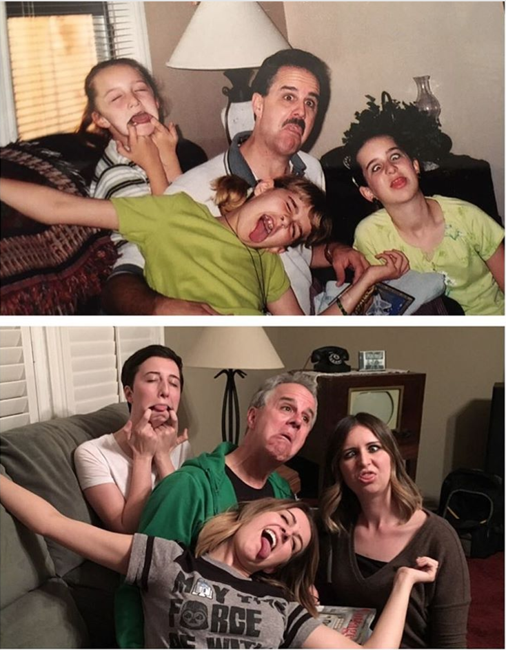Siblings Recreated Photo