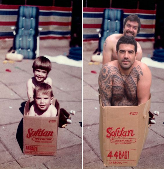 Sibling Recreated Photos 17