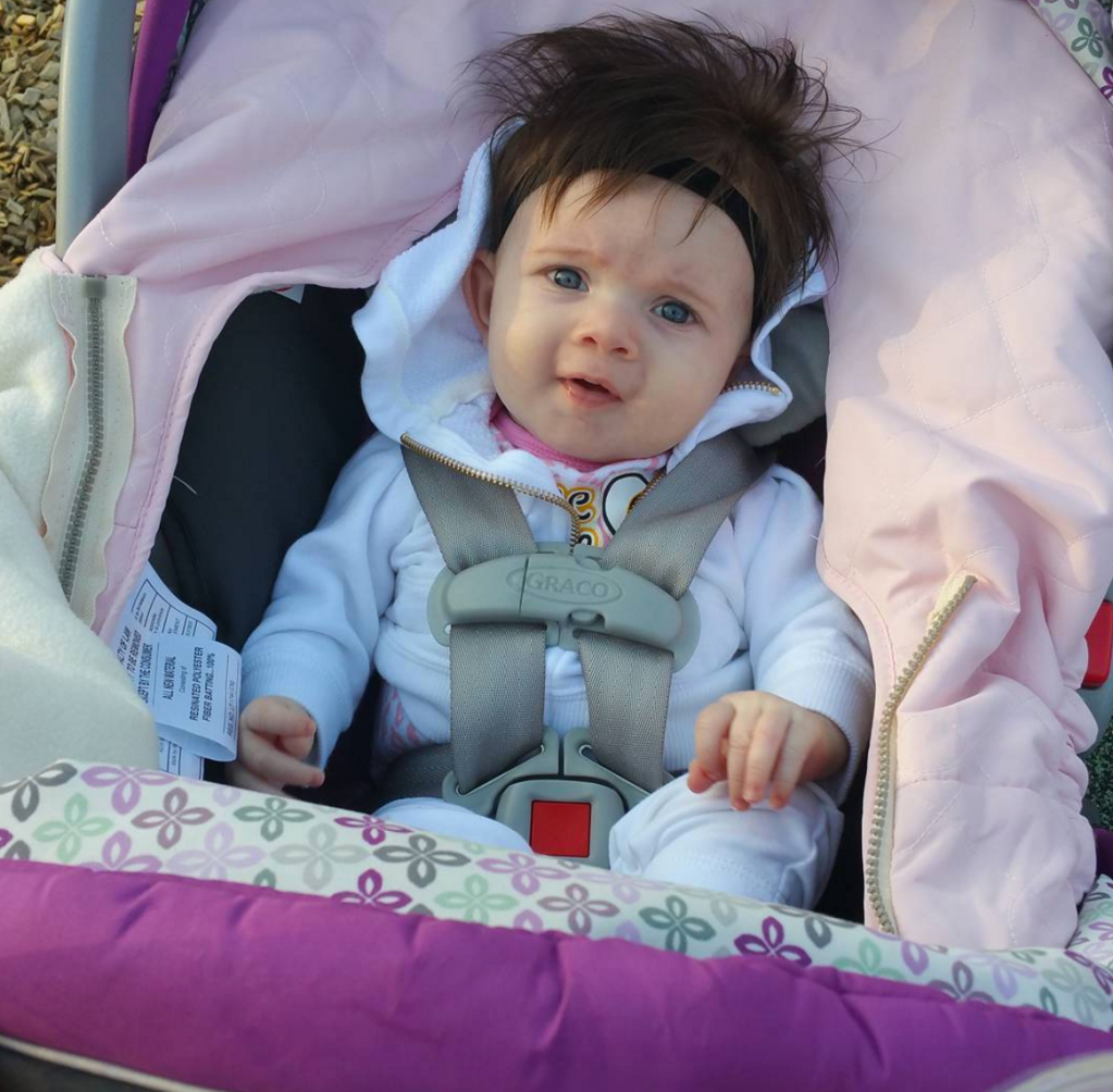 babies born with tons of hair headband