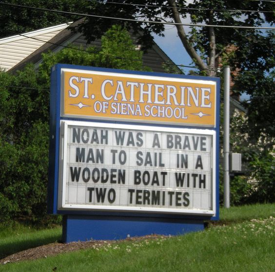 Funny Church signs Noah
