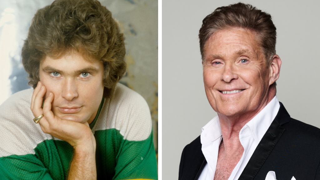 David Hasselhoff in 1980 and 2022