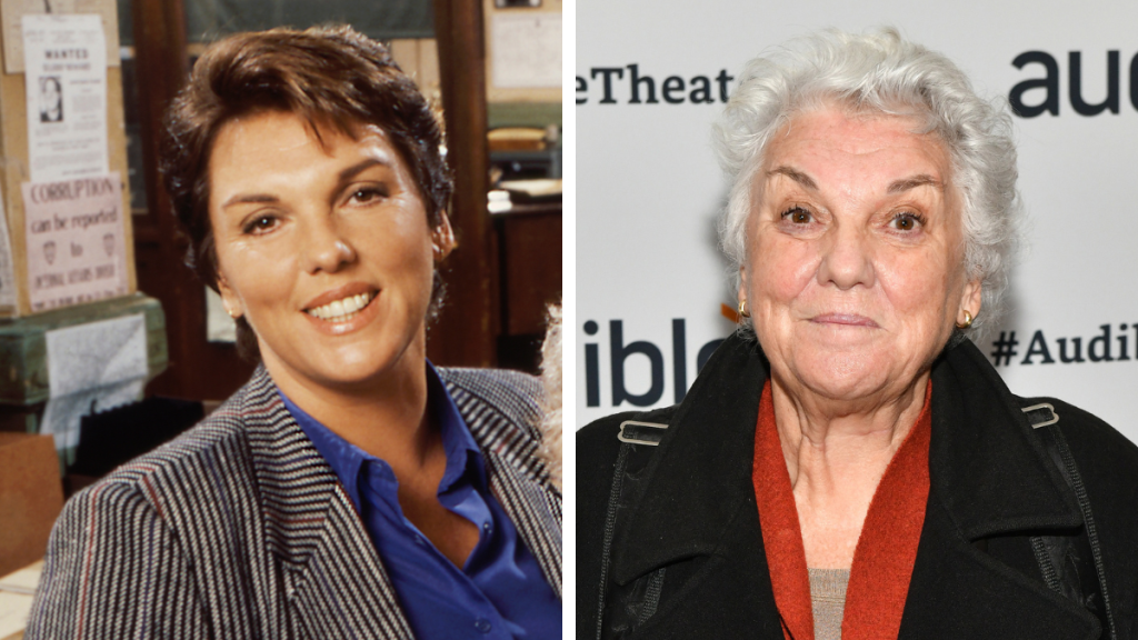 Tyne Daly in 1987 and 2019