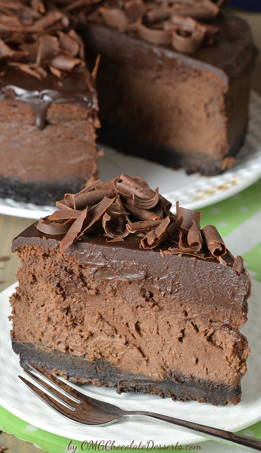 Chocolate Desserts Triple Cheesecake