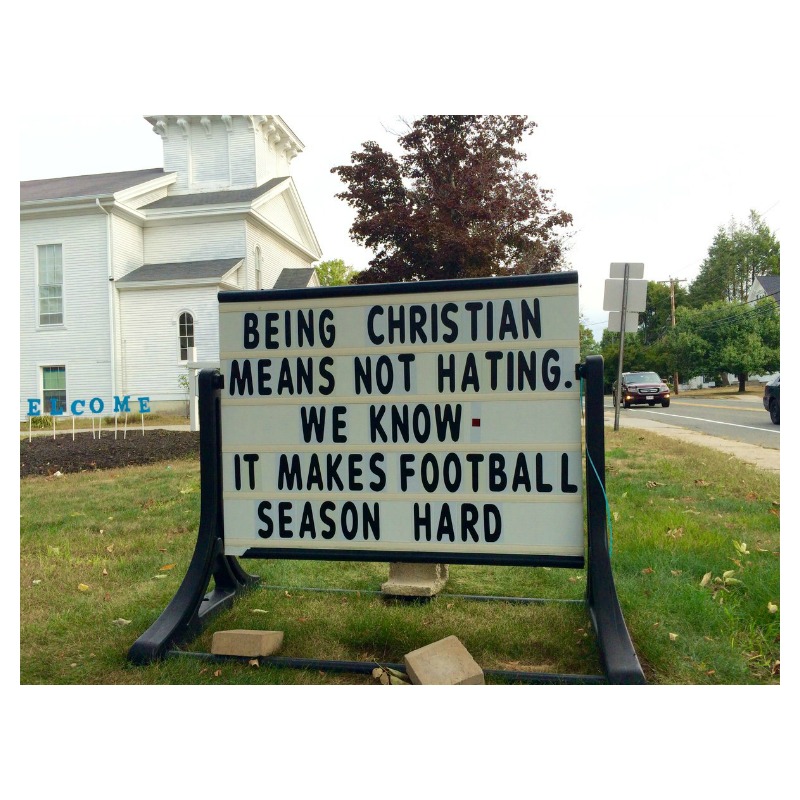 Funny Church Signs Football