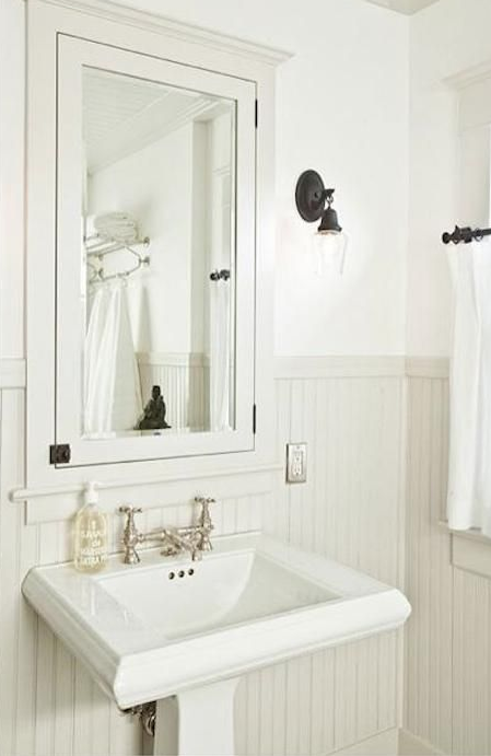 Recessed medicine cabinet