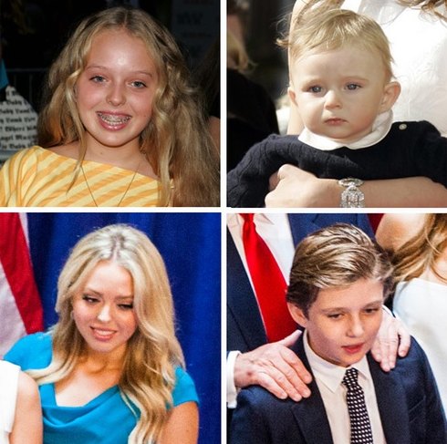 Tiffany and Barron Trump