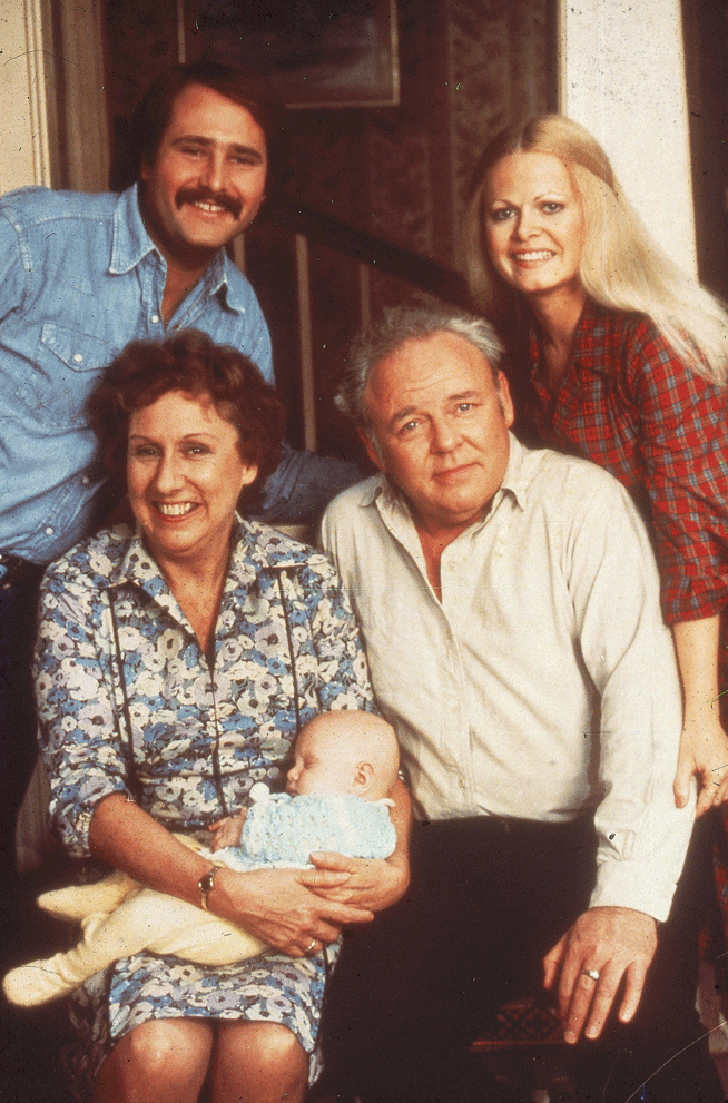 The cast of All in the Family circa 1976