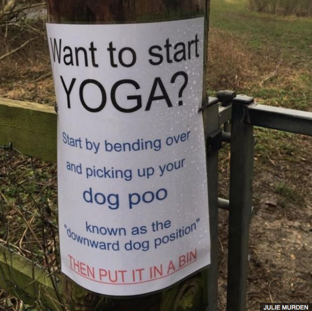 dog poop sign