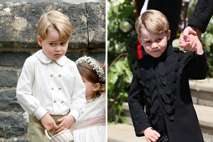 Prince George and Princess Charlotte at the Royal Wedding