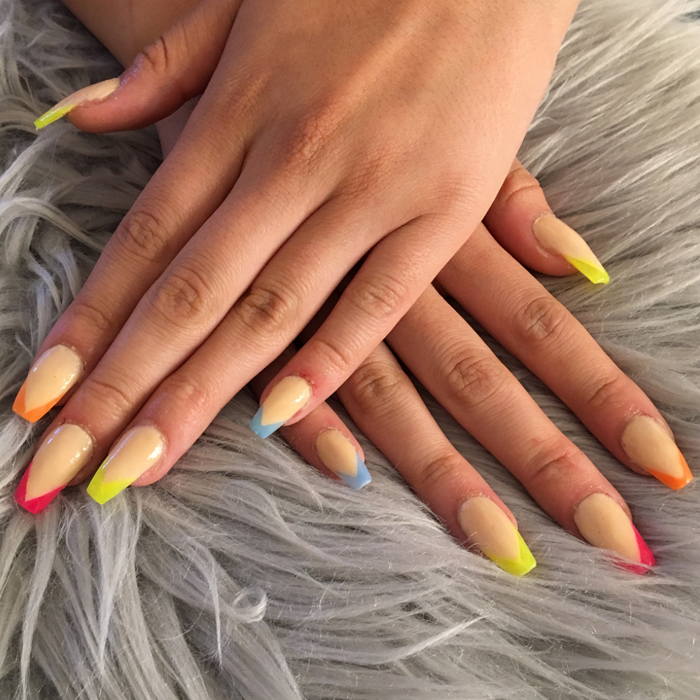 Coffin Acrylic Nails Designs