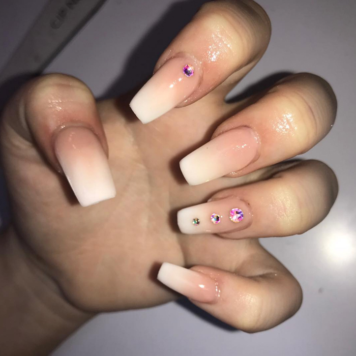 Coffin Acrylic Nails Matte