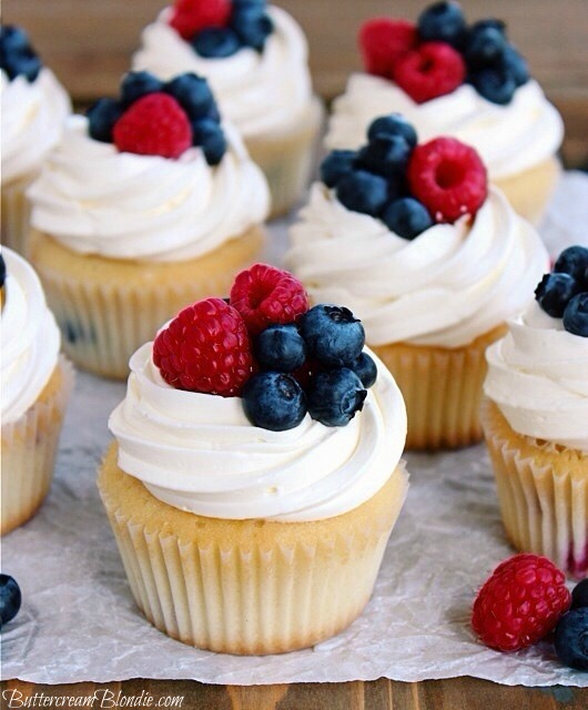 Fourth Of July Cupcakes Buttercream Blondie