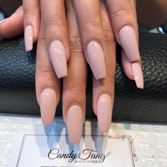 Medium Length Acrylic Nails Coffin