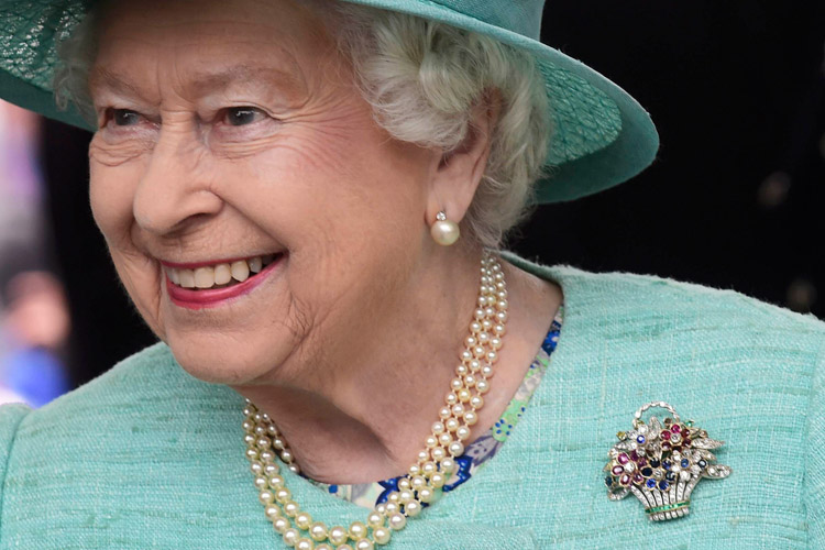 Queen Elizabeth Brooch Flower Basket