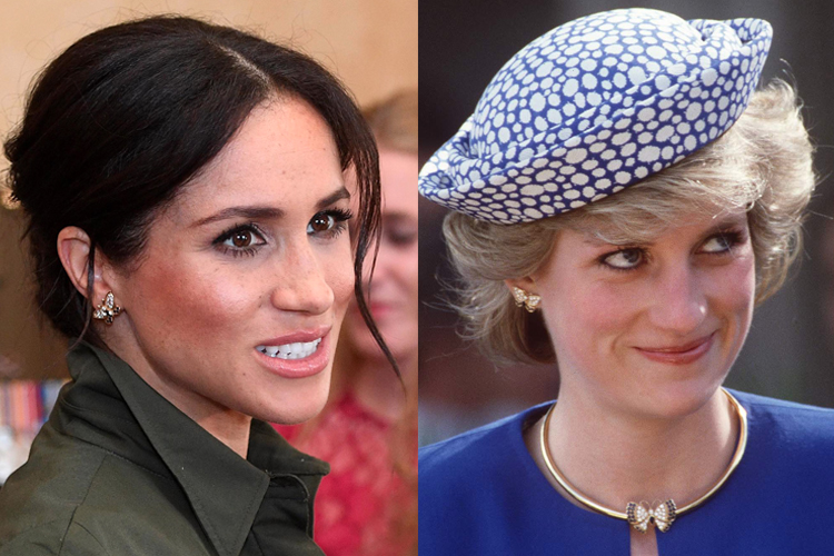 Meghan Markle Honoring Princess Diana Butterfly Earrings