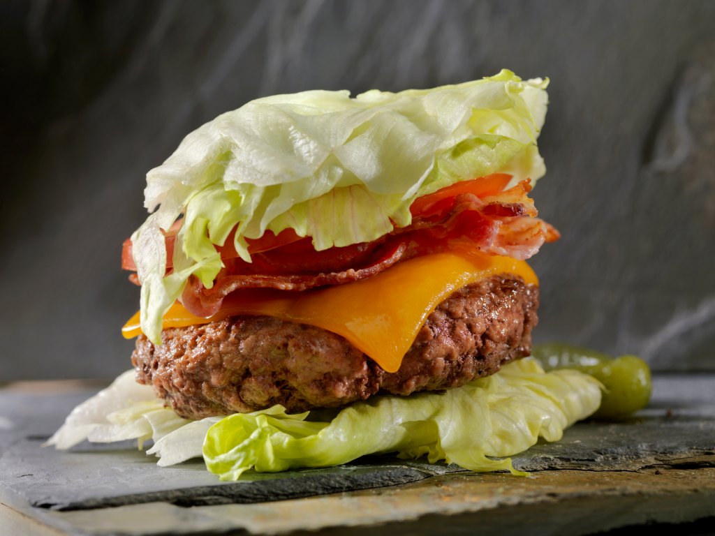 Picture of lettuce burger