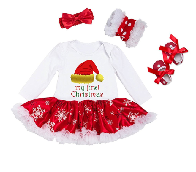 baby's 1st xmas outfits