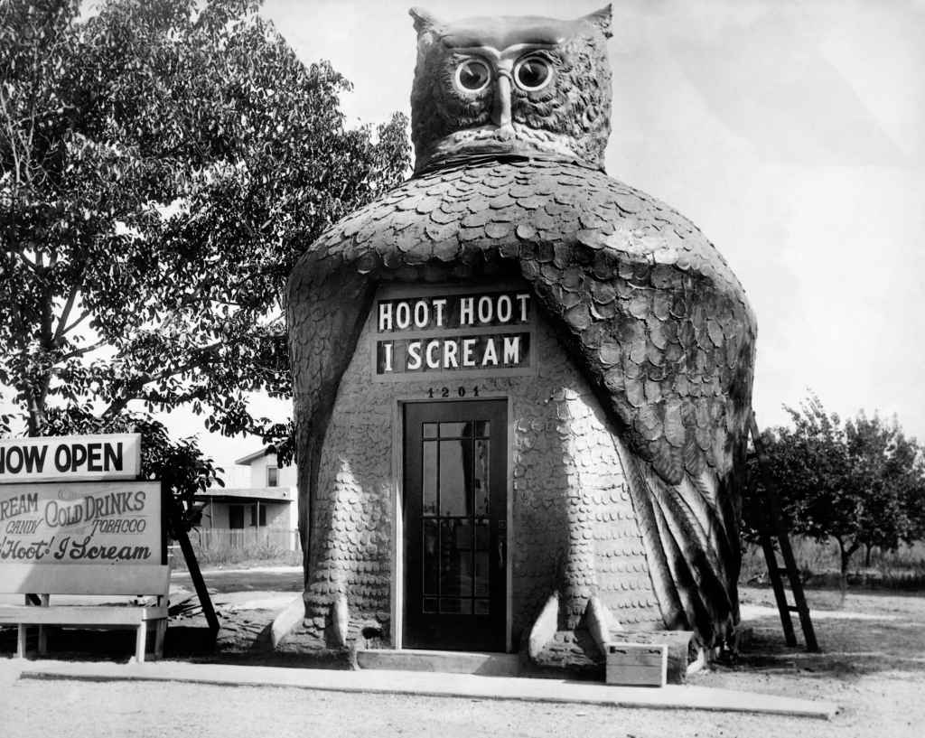 Owl Shaped Ice Cream Shop