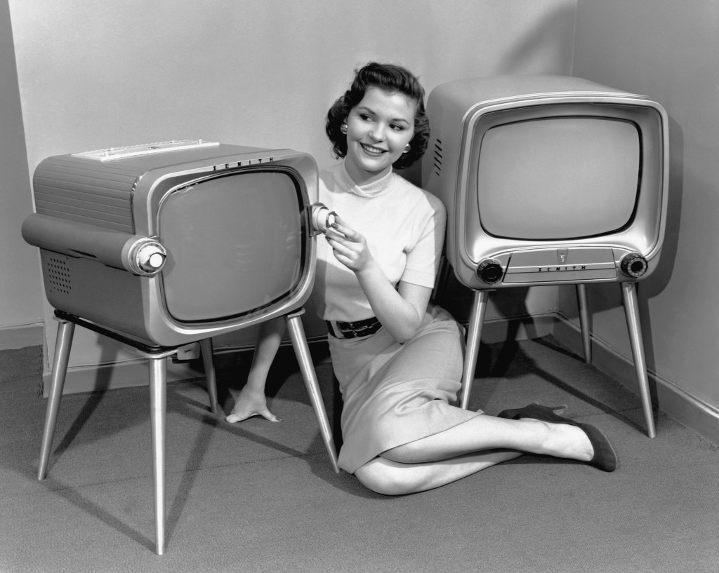 Vintage Black And White Tv
