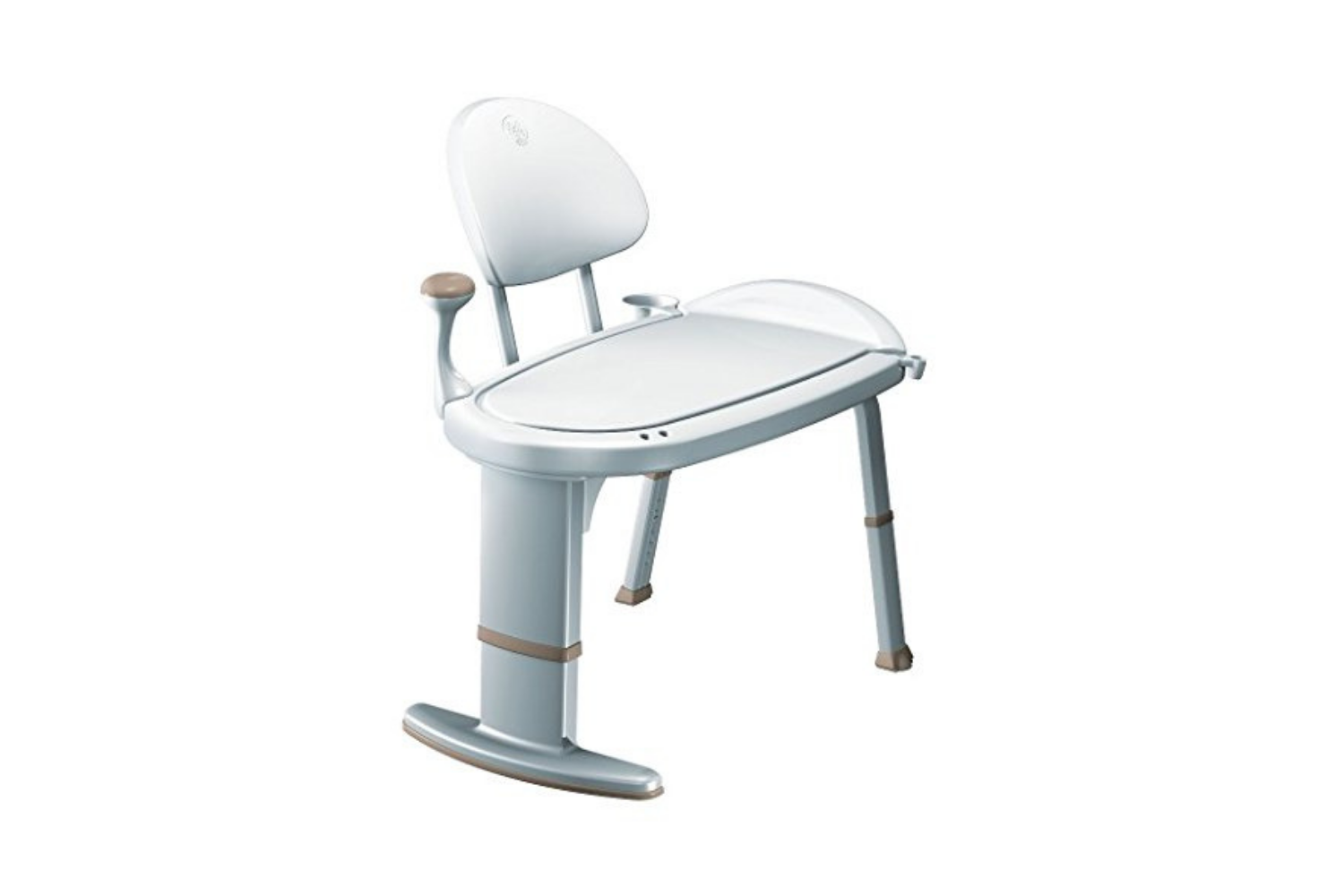 vidaXL vidaXL Shower Bath Chair with Backrest Elder Old Disability Aluminium White 