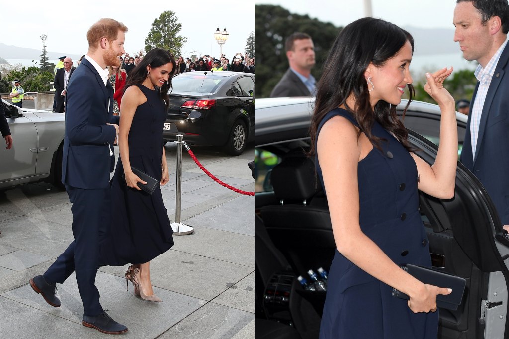 Meghan Markle Navy Blue Dress