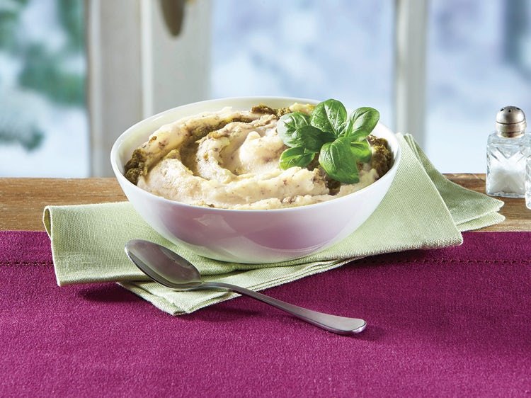 Pesto Swirled Mashed Potates