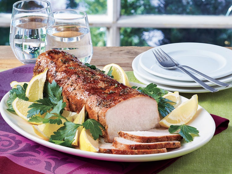 Rosemary Garlic Crusted Pork Loin