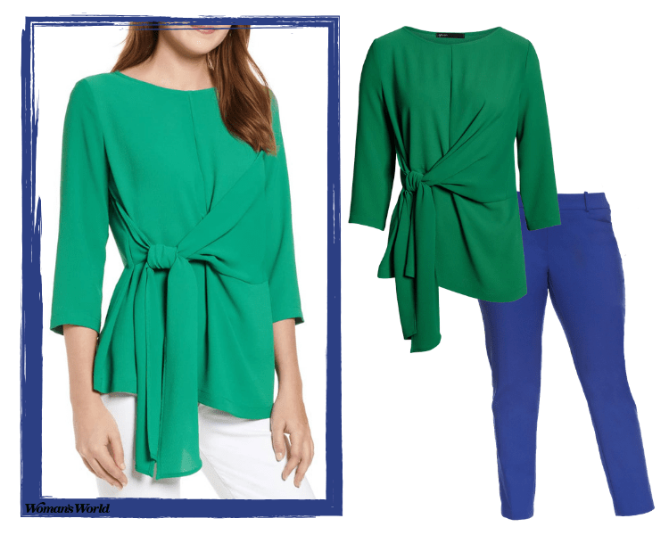 Best Colorblocking Outfit Emerald Cobalt