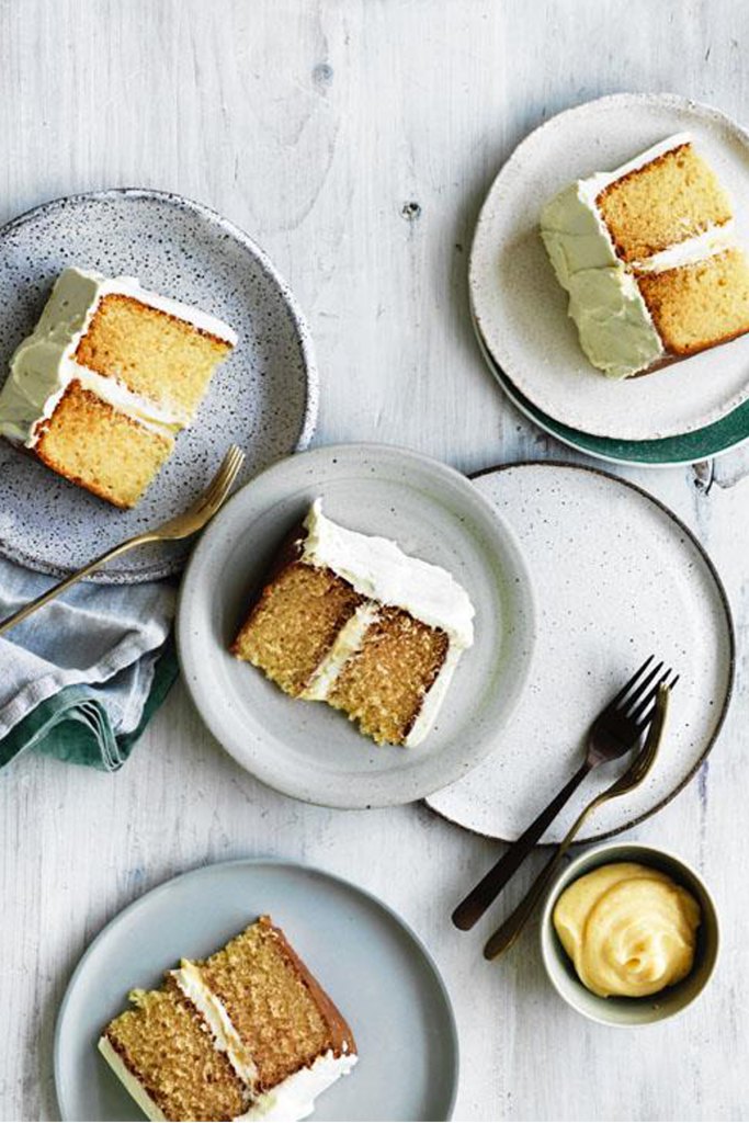 Brown Butter Lemon Curd White Chocolate Cake