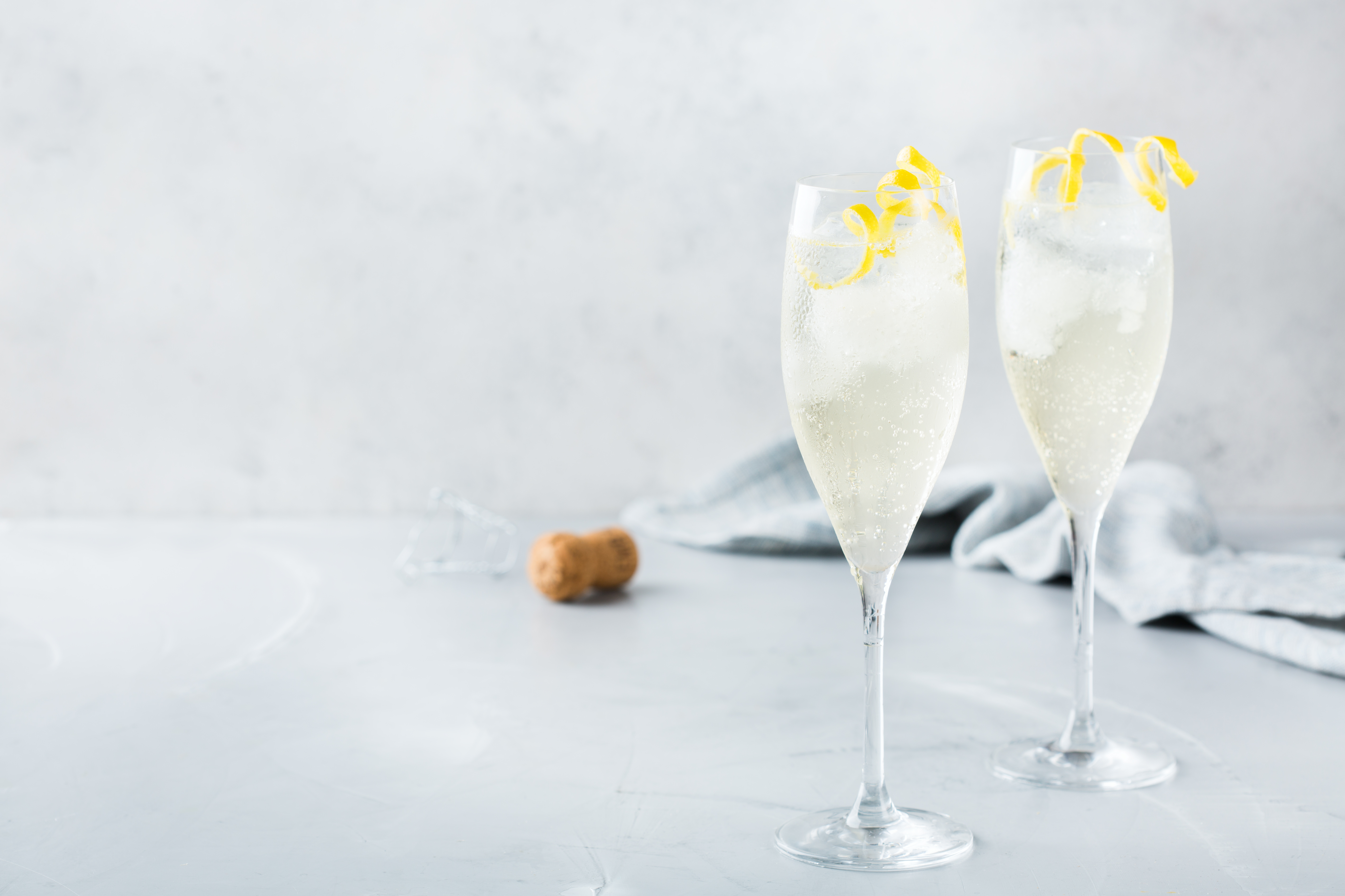champagne with a lemon twist
