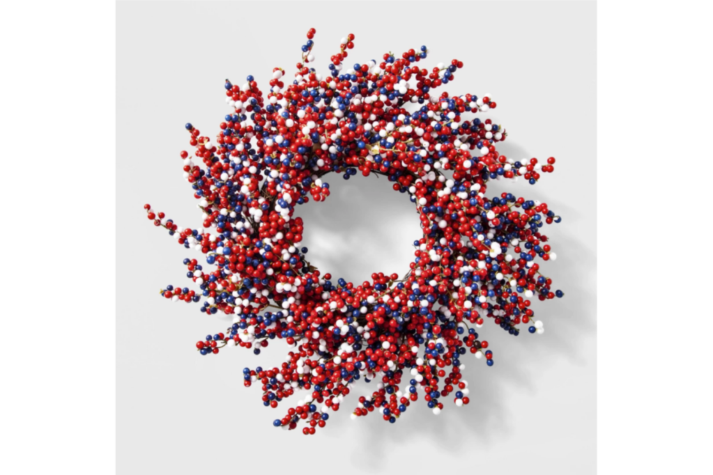 Beaded Berry Patriotic Wreath