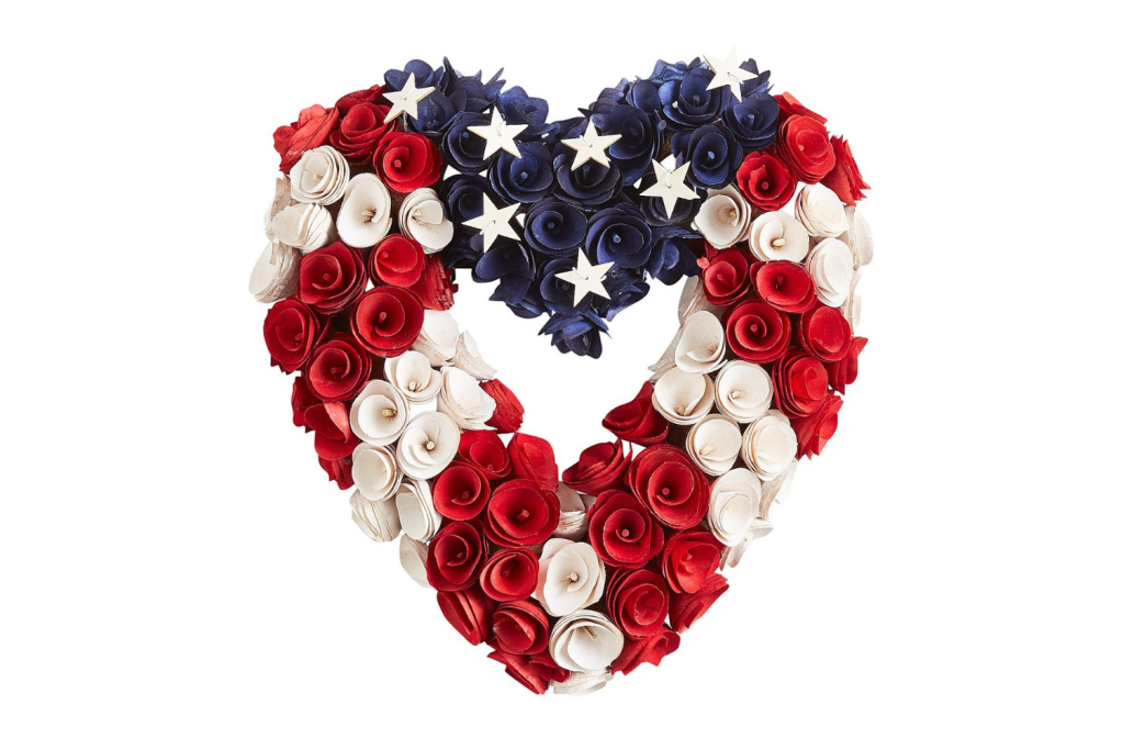 Patriotic Heart Wreath