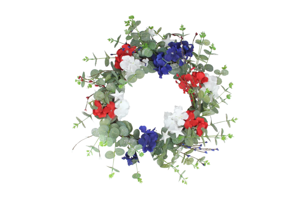 Patriotic Hydrangea Wreath