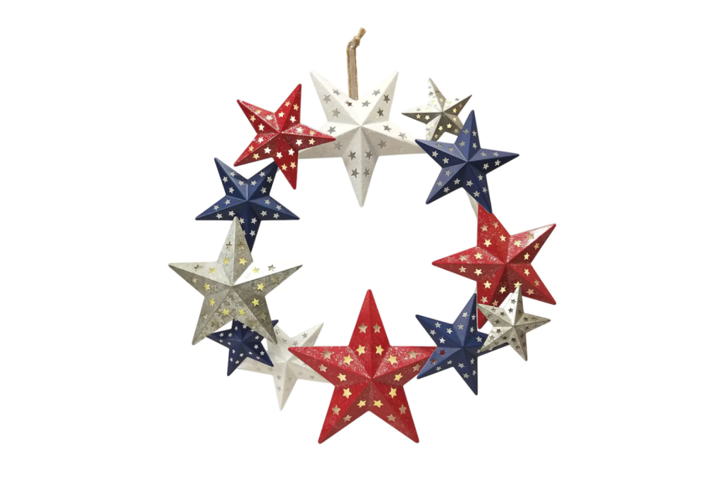 Patriotic Stars Wreath Led