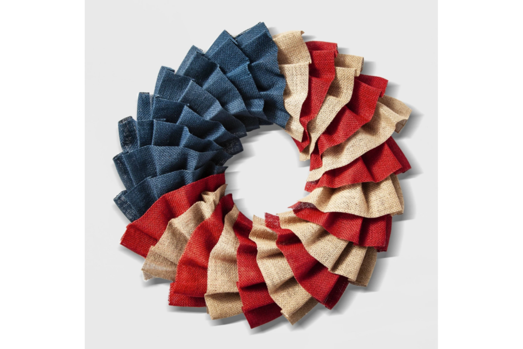 Patrotic Burlap Wreath