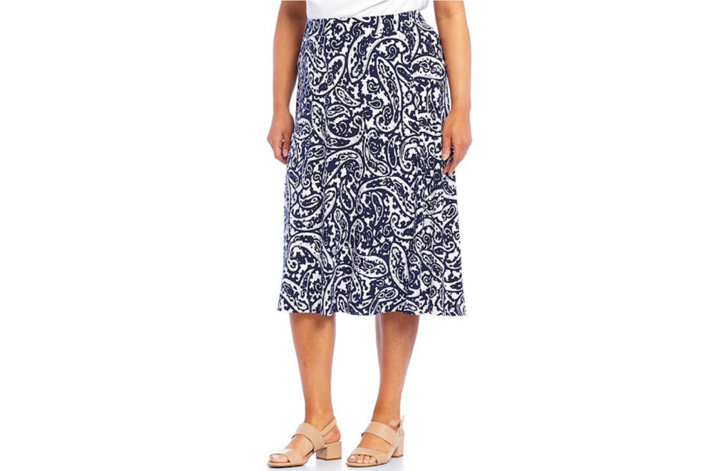 Paisley Plus Size Skirt Dillards