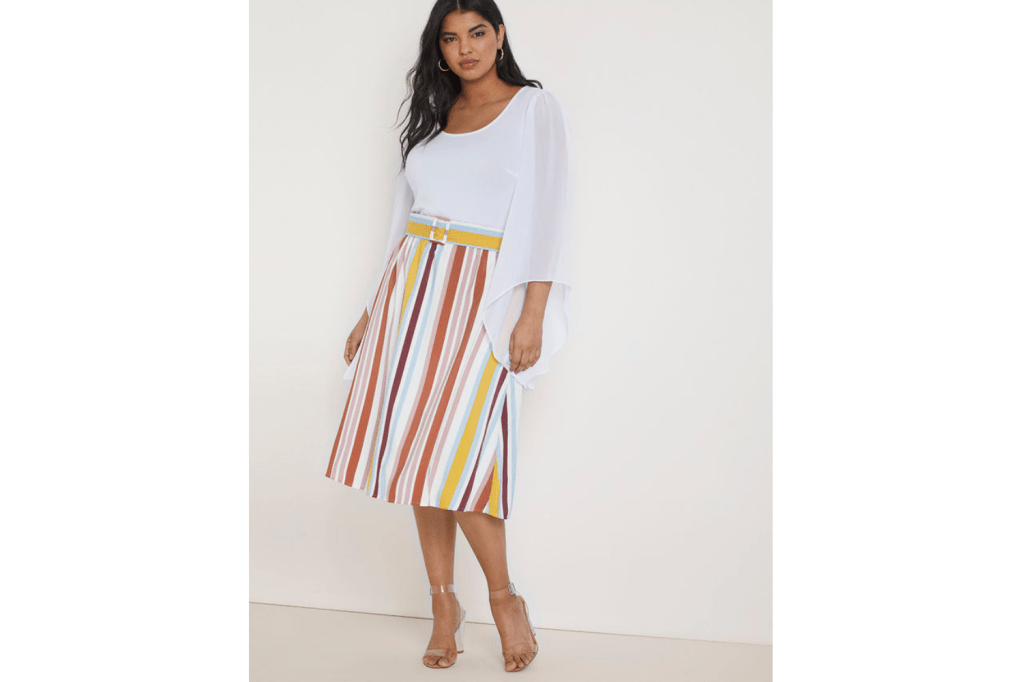 Plus Size Skirt Stripe Eloquii