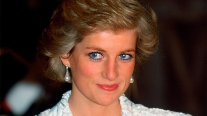 Princess Diana with blue eyeliner